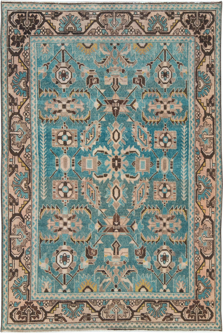 Vintage Persian Malayer Accent Rug, No.28635 - Gsblank