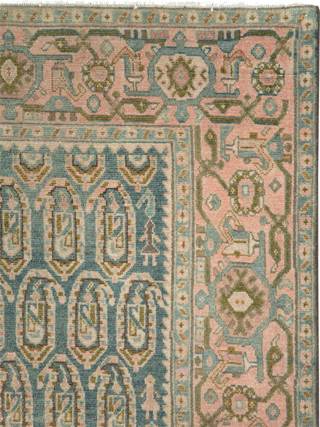Vintage Persian Malayer Accent Rug, No.28636 - Gsblank