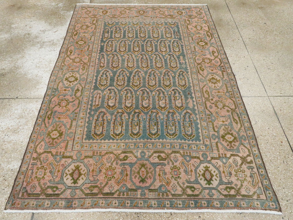 Vintage Persian Malayer Accent Rug, No.28636 - Gsblank