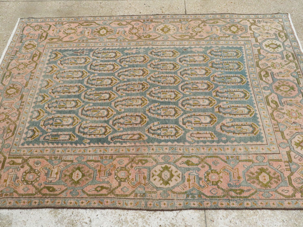Vintage Persian Malayer Accent Rug, No.28636 - Gsblank