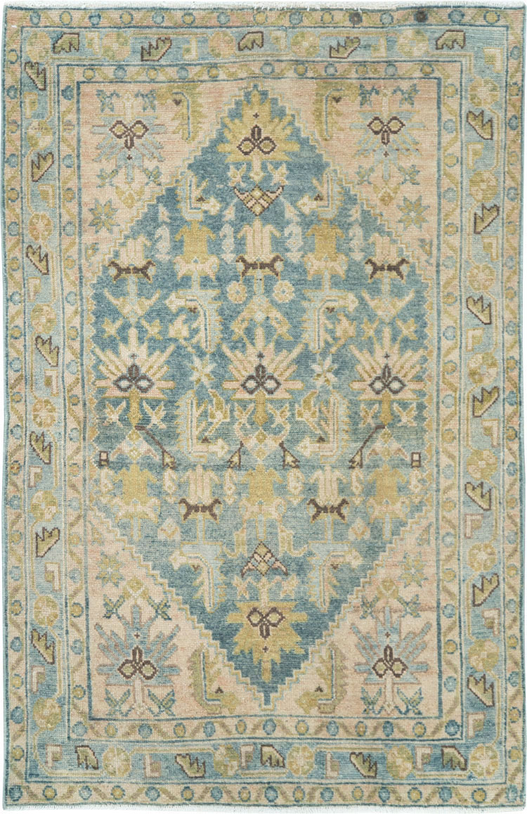 Vintage Persian Malayer Throw Rug, No.28637 - Gsblank