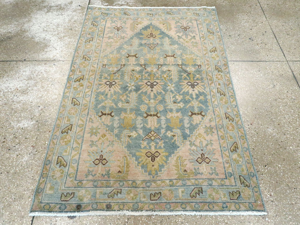 Vintage Persian Malayer Throw Rug, No.28637 - Gsblank