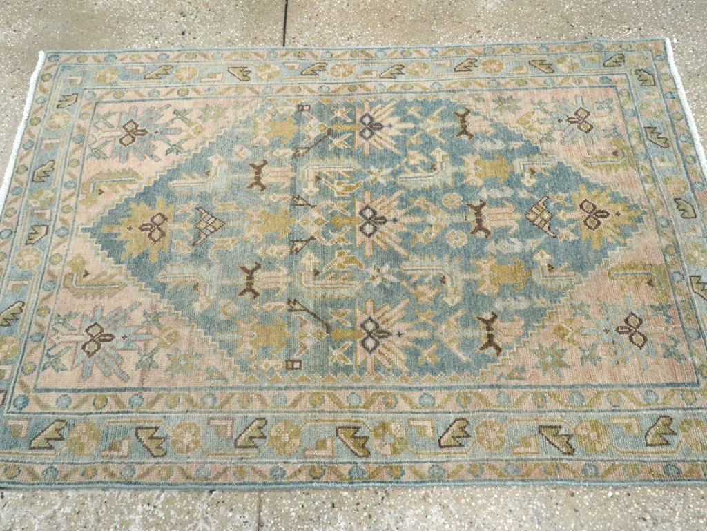Vintage Persian Malayer Throw Rug, No.28637 - Gsblank