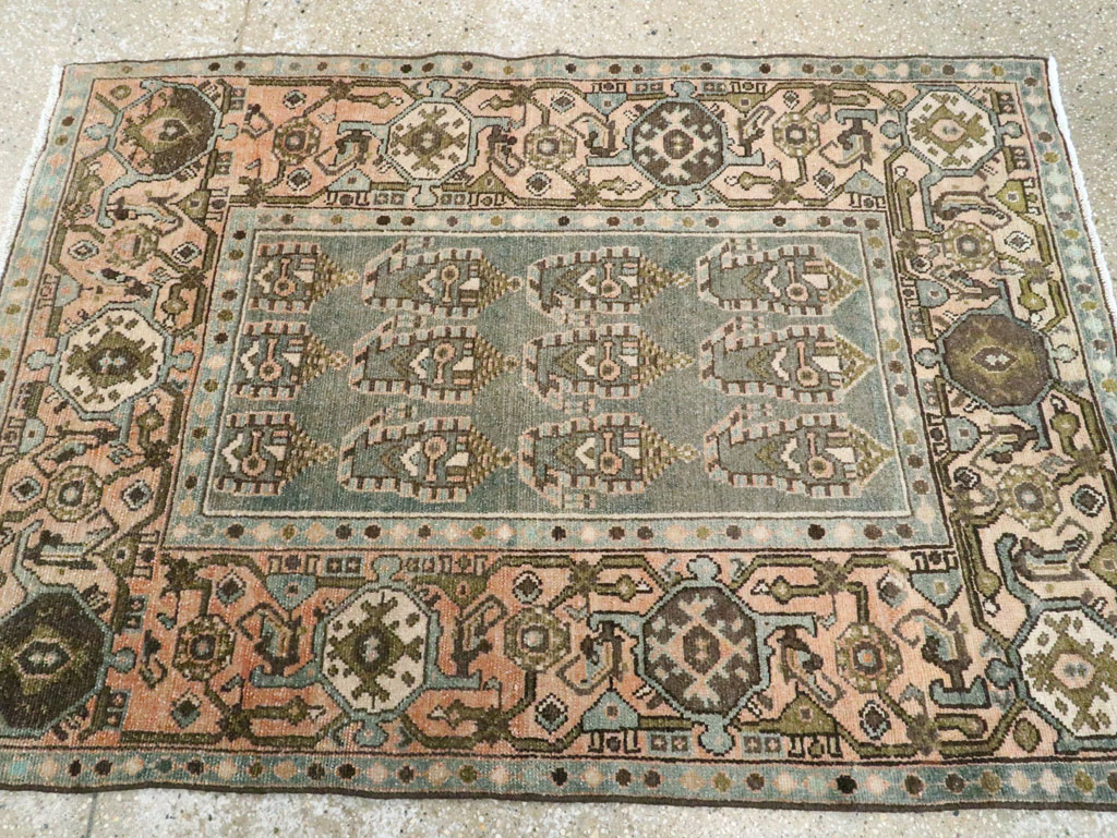Vintage Persian Malayer Throw Rug, No.28638 - Gsblank