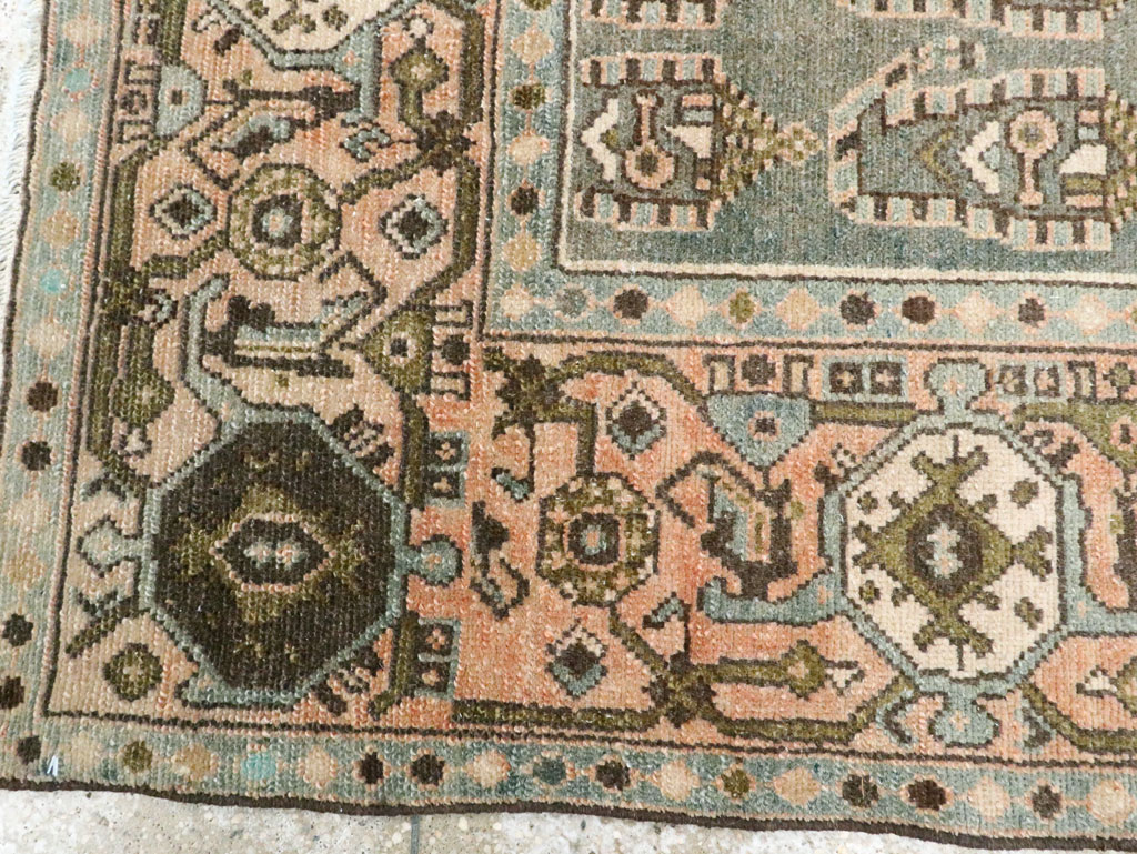 Vintage Persian Malayer Throw Rug, No.28638 - Gsblank