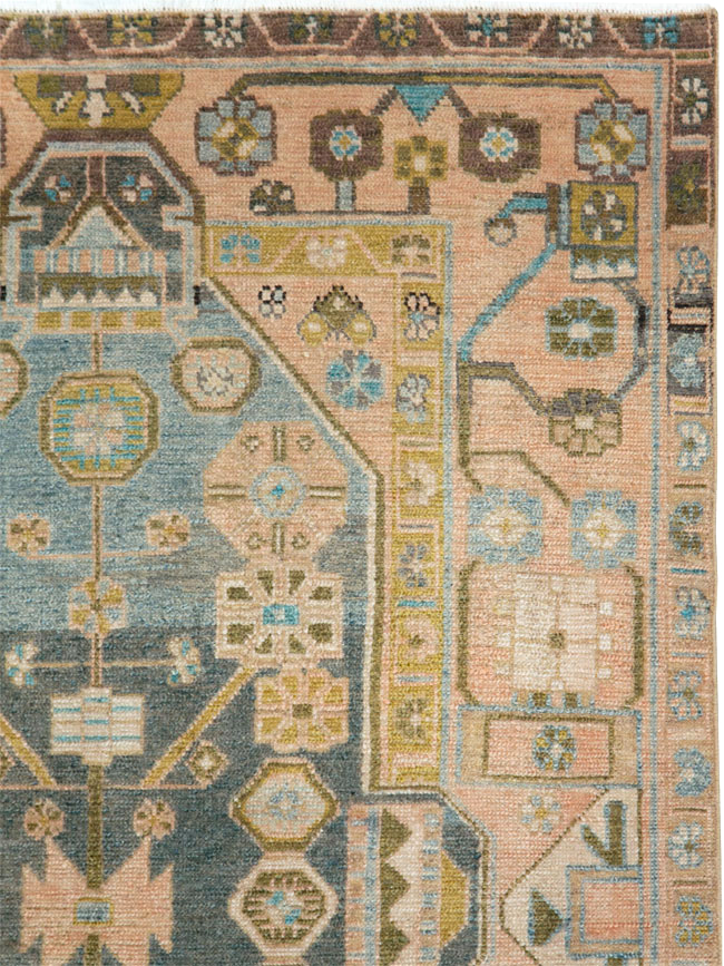Vintage Persian Malayer Throw Rug, No.28640 - Gsblank