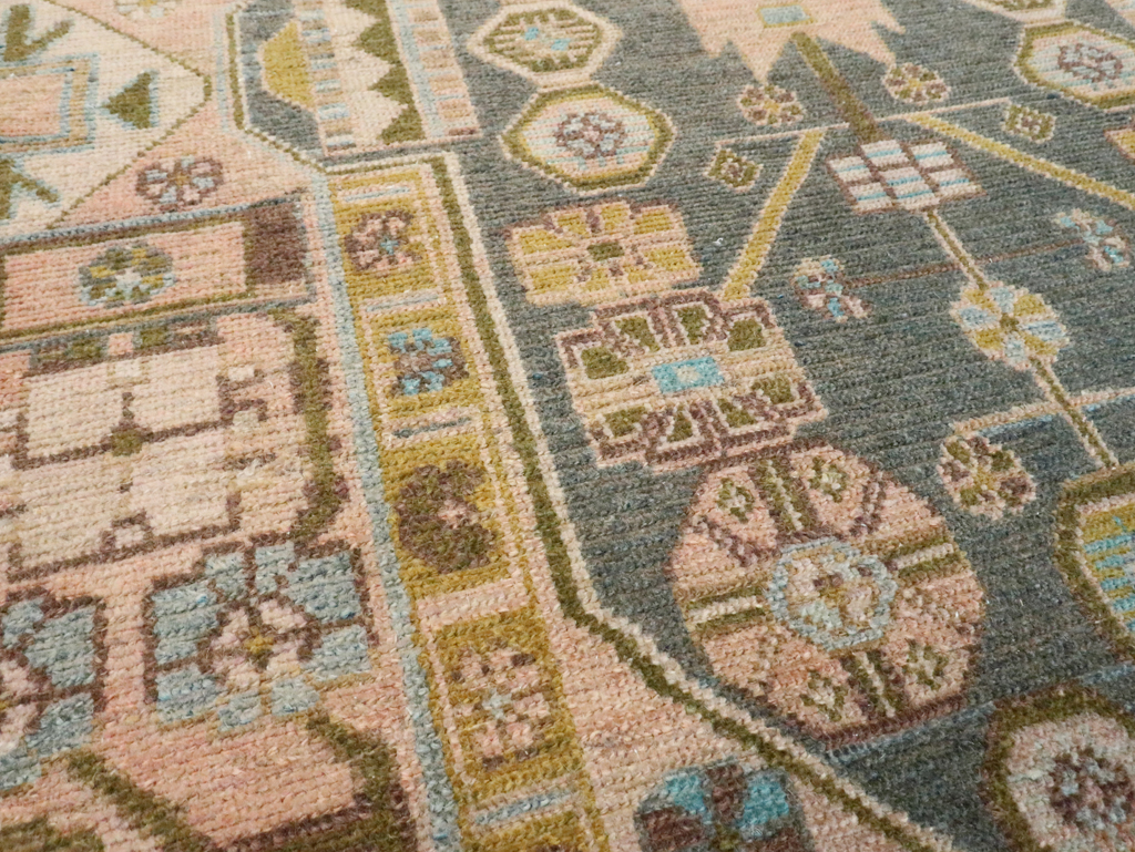 Vintage Persian Malayer Throw Rug, No.28640 - Gsblank