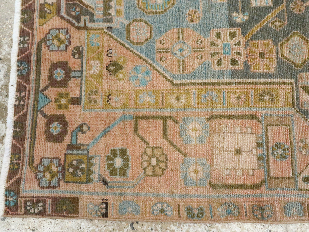 Vintage Persian Malayer Throw Rug, No.28640 - Gsblank