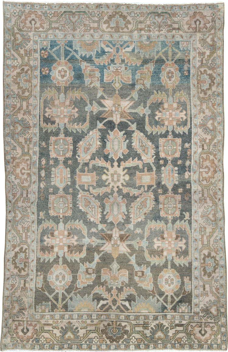 Vintage Persian Malayer Accent Rug, No.28642 - Gsblank