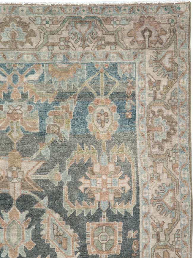 Vintage Persian Malayer Accent Rug, No.28642 - Gsblank
