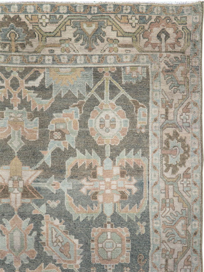 Vintage Persian Malayer Accent Rug, No.28642 - Gsblank