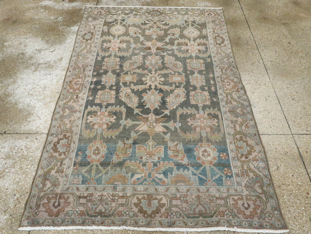 Vintage Persian Malayer Accent Rug, No.28642 - Gsblank