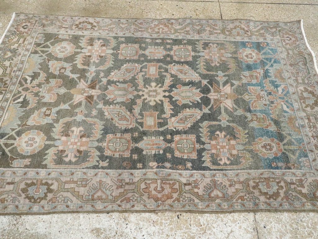 Vintage Persian Malayer Accent Rug, No.28642 - Gsblank