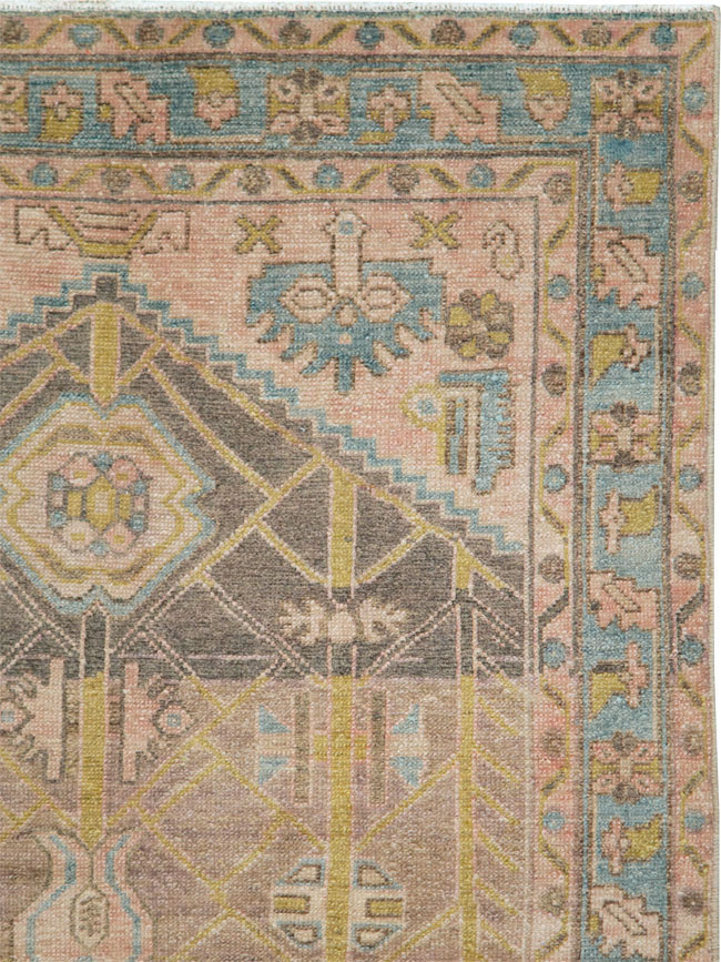 Vintage Persian Malayer Throw Rug, No.28643 - Gsblank
