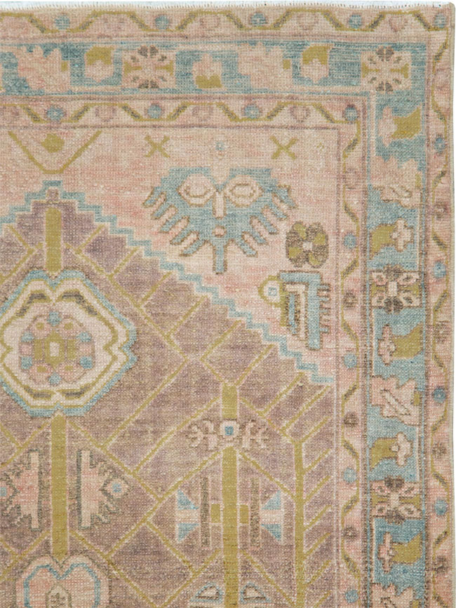 Vintage Persian Malayer Throw Rug, No.28643 - Gsblank
