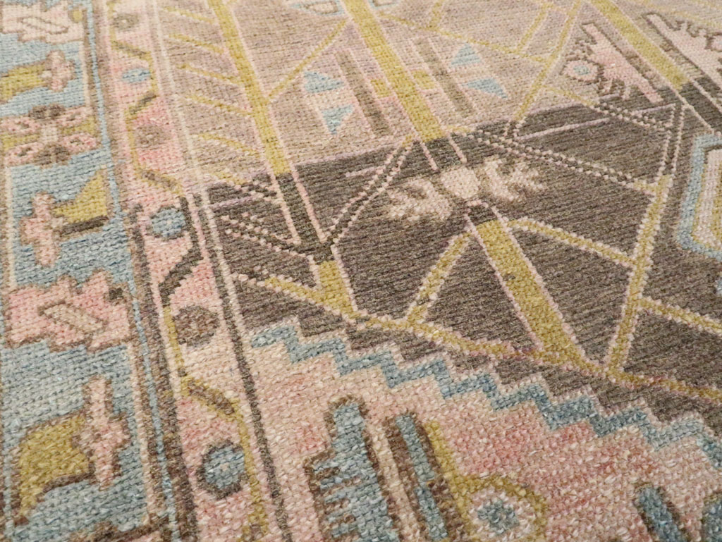 Vintage Persian Malayer Throw Rug, No.28643 - Gsblank