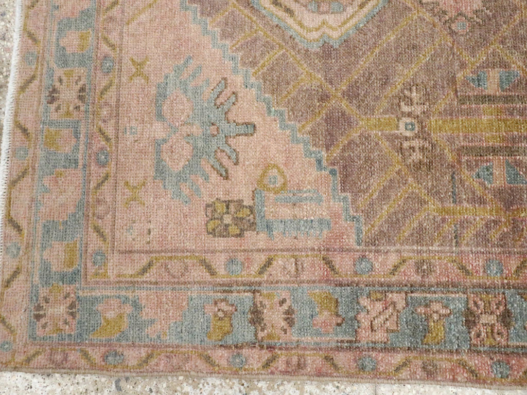 Vintage Persian Malayer Throw Rug, No.28643 - Gsblank