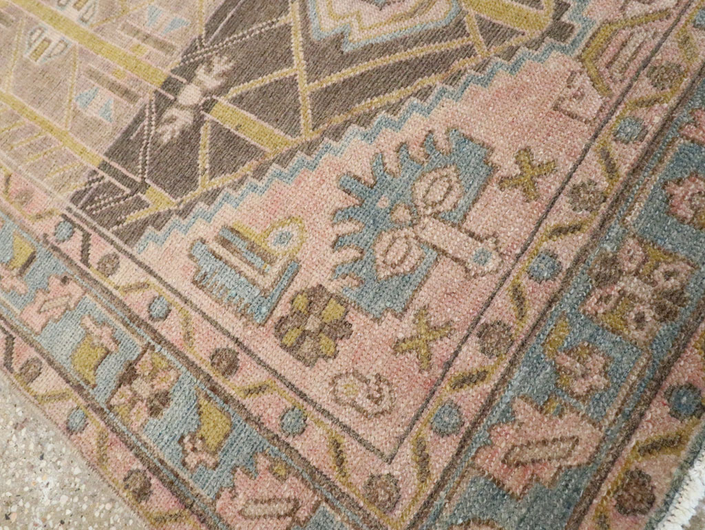 Vintage Persian Malayer Throw Rug, No.28643 - Gsblank