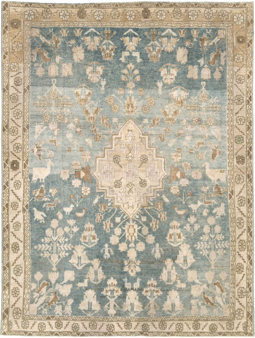 Vintage Persian Malayer Accent Rug, No.28644 - Gsblank