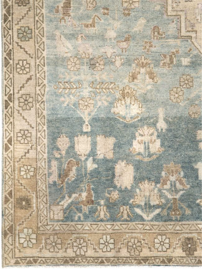 Vintage Persian Malayer Accent Rug, No.28644 - Gsblank