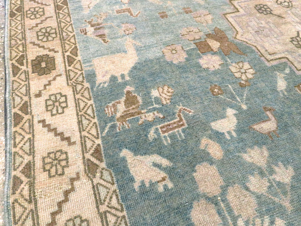 Vintage Persian Malayer Accent Rug, No.28644 - Gsblank