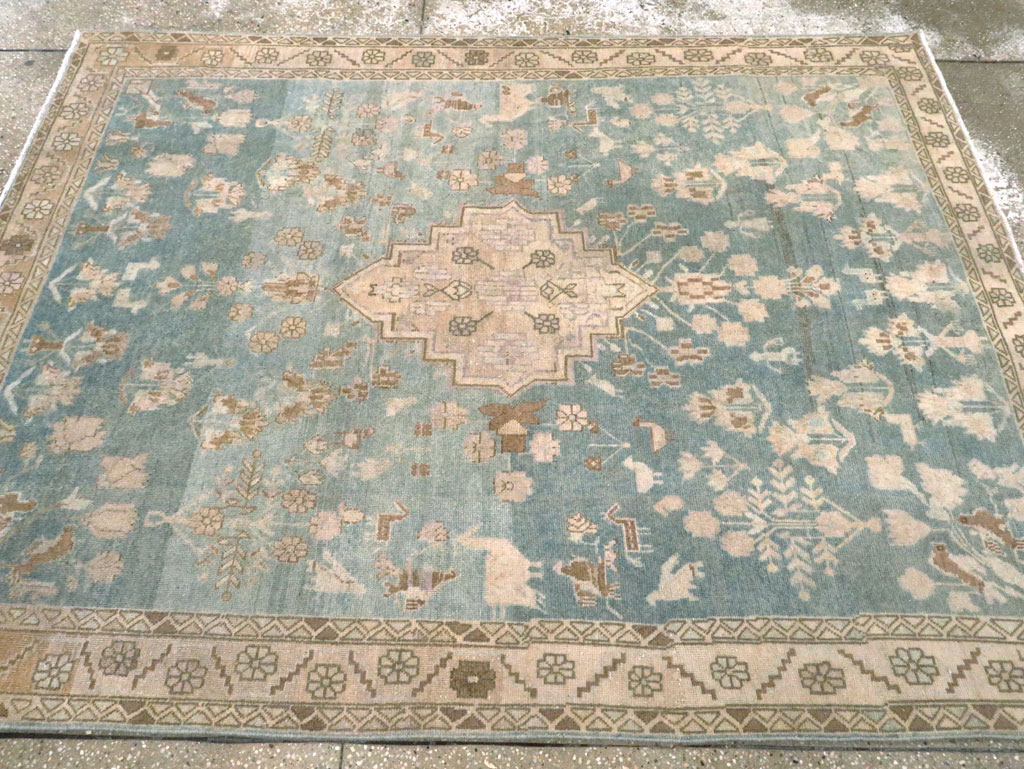 Vintage Persian Malayer Accent Rug, No.28644 - Gsblank
