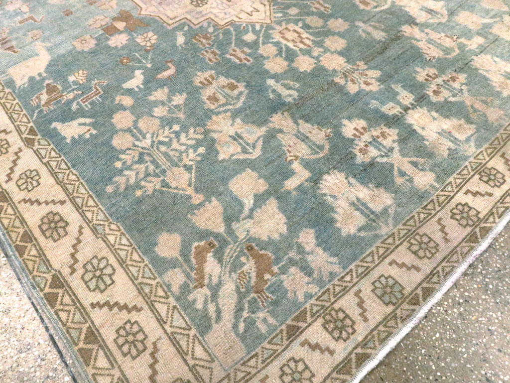 Vintage Persian Malayer Accent Rug, No.28644 - Gsblank