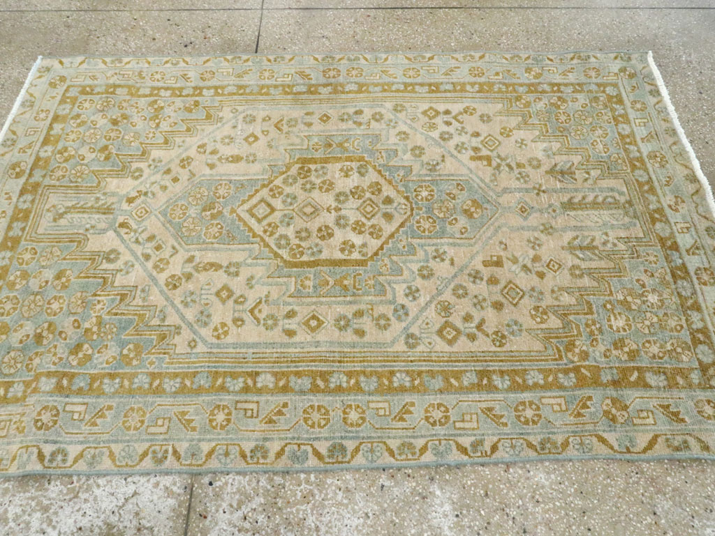 Vintage Persian Malayer Accent Rug, No.28645 - Gsblank