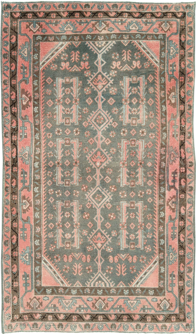 Vintage Persian Malayer Throw Rug, No.28646 - Gsblank