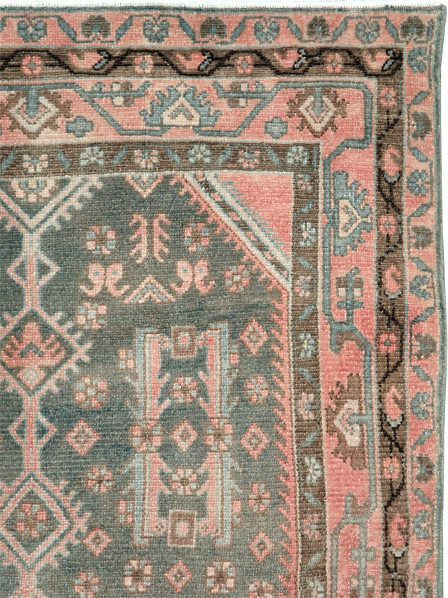 Vintage Persian Malayer Throw Rug, No.28646 - Gsblank