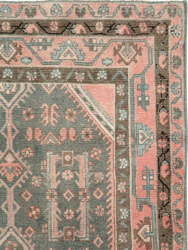 Vintage Persian Malayer Throw Rug, No.28646 - Gsblank