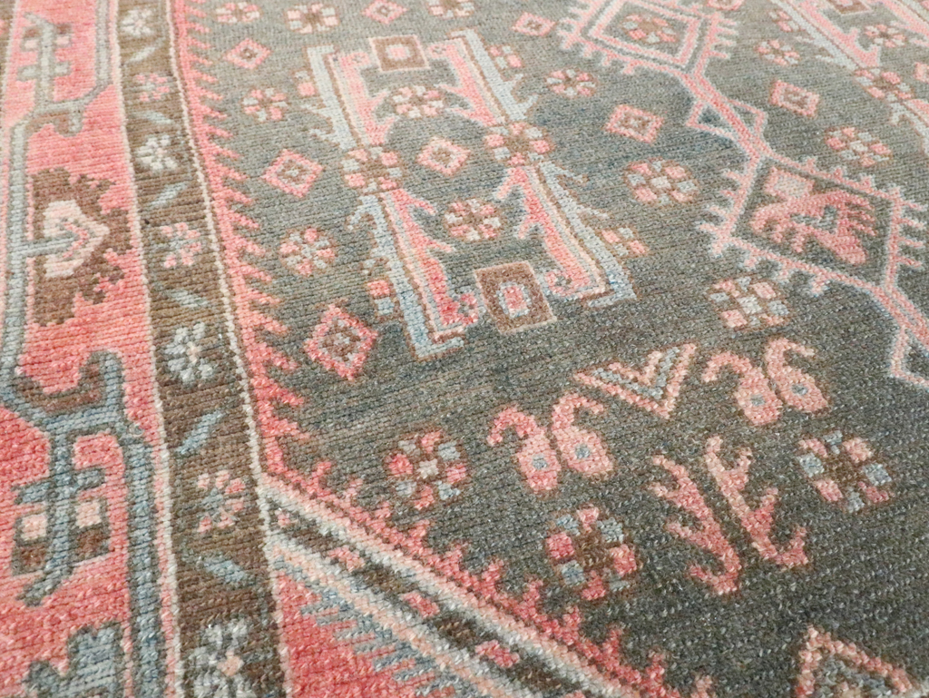 Vintage Persian Malayer Throw Rug, No.28646 - Gsblank
