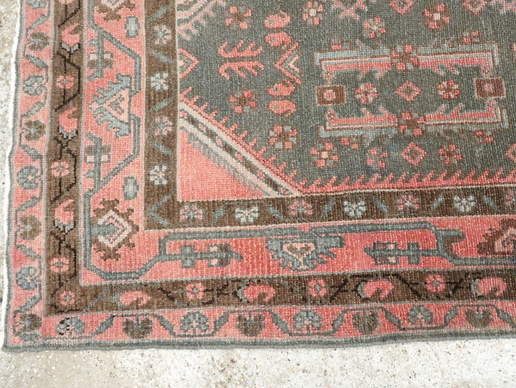 Vintage Persian Malayer Throw Rug, No.28646 - Gsblank