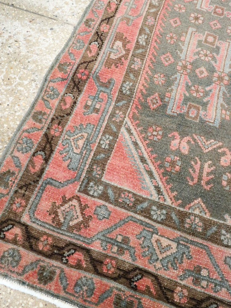 Vintage Persian Malayer Throw Rug, No.28646 - Gsblank