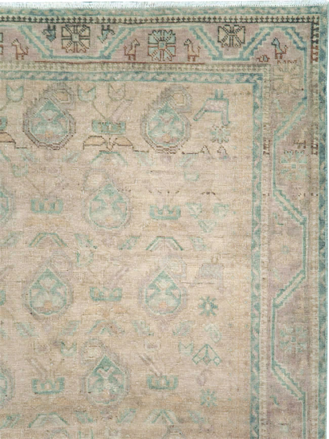 Vintage Persian Afshar Accent Rug, No.28647 - Gsblank