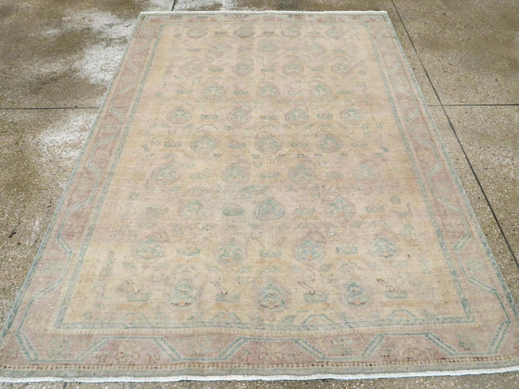 Vintage Persian Afshar Accent Rug, No.28647 - Gsblank