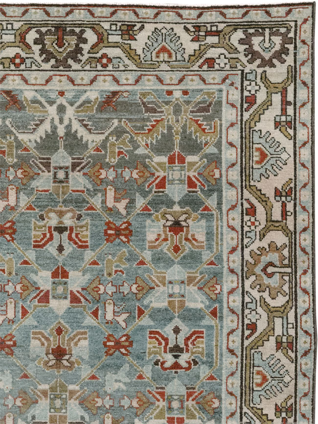 Vintage Persian Malayer Accent Rug, No.28648 - Gsblank