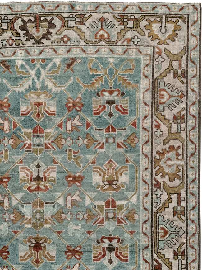 Vintage Persian Malayer Accent Rug, No.28648 - Gsblank