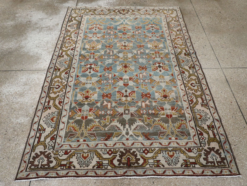 Vintage Persian Malayer Accent Rug, No.28648 - Gsblank