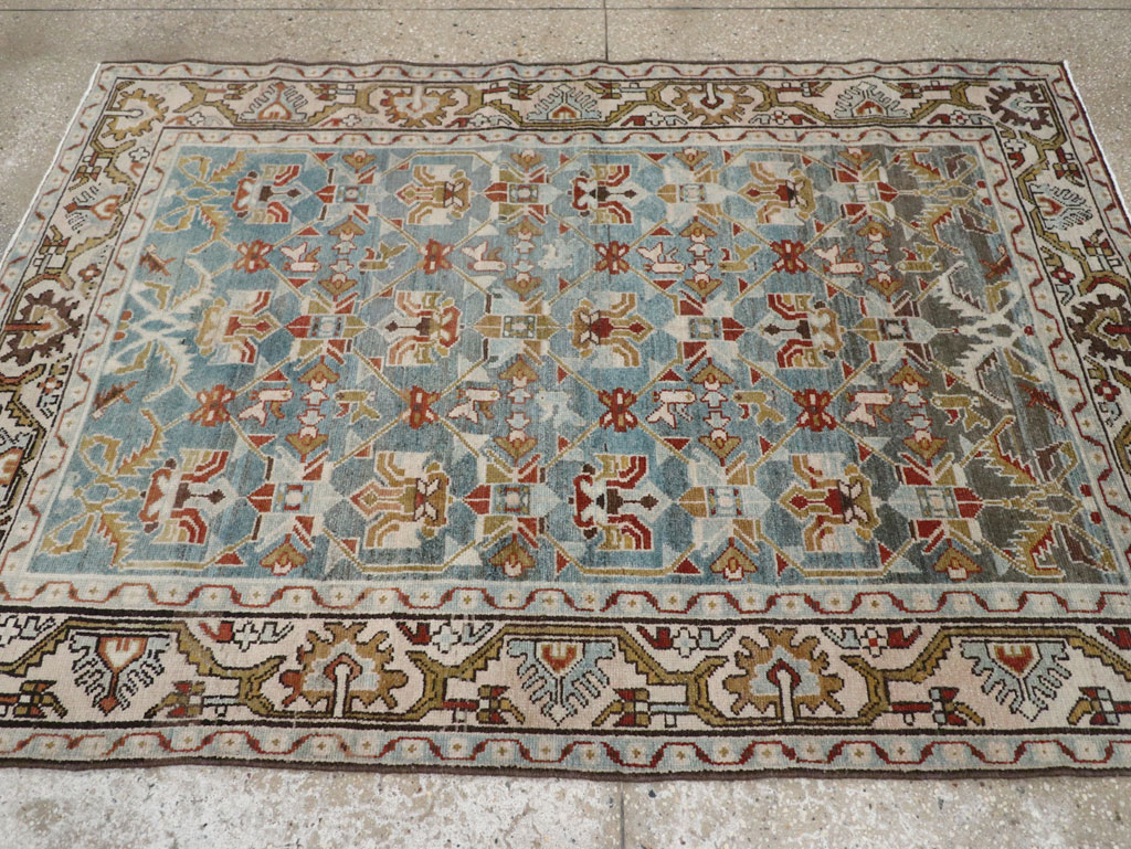 Vintage Persian Malayer Accent Rug, No.28648 - Gsblank