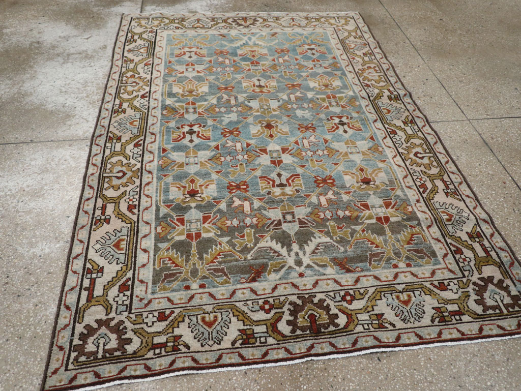 Vintage Persian Malayer Accent Rug, No.28648 - Gsblank
