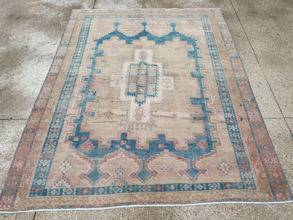 Vintage Persian Afshar Tribal Accent Rug, No.28649 - Gsblank