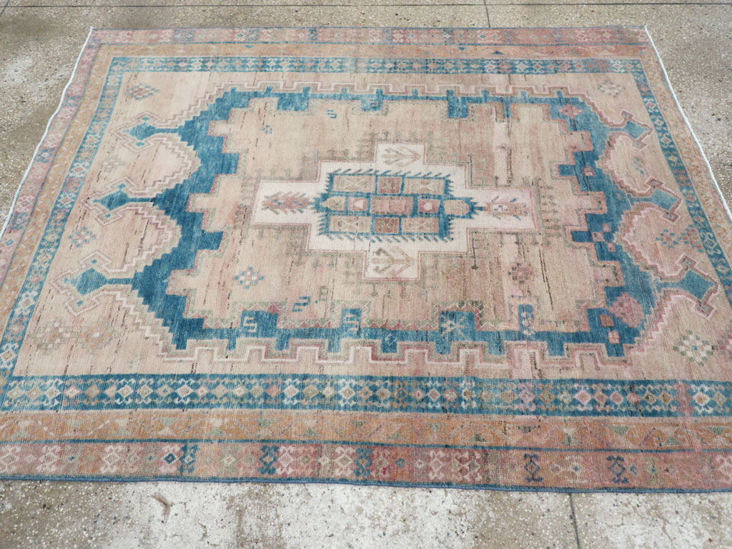 Vintage Persian Afshar Tribal Accent Rug, No.28649 - Gsblank