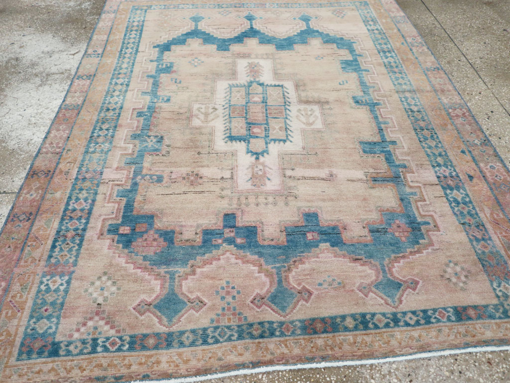 Vintage Persian Afshar Tribal Accent Rug, No.28649 - Gsblank