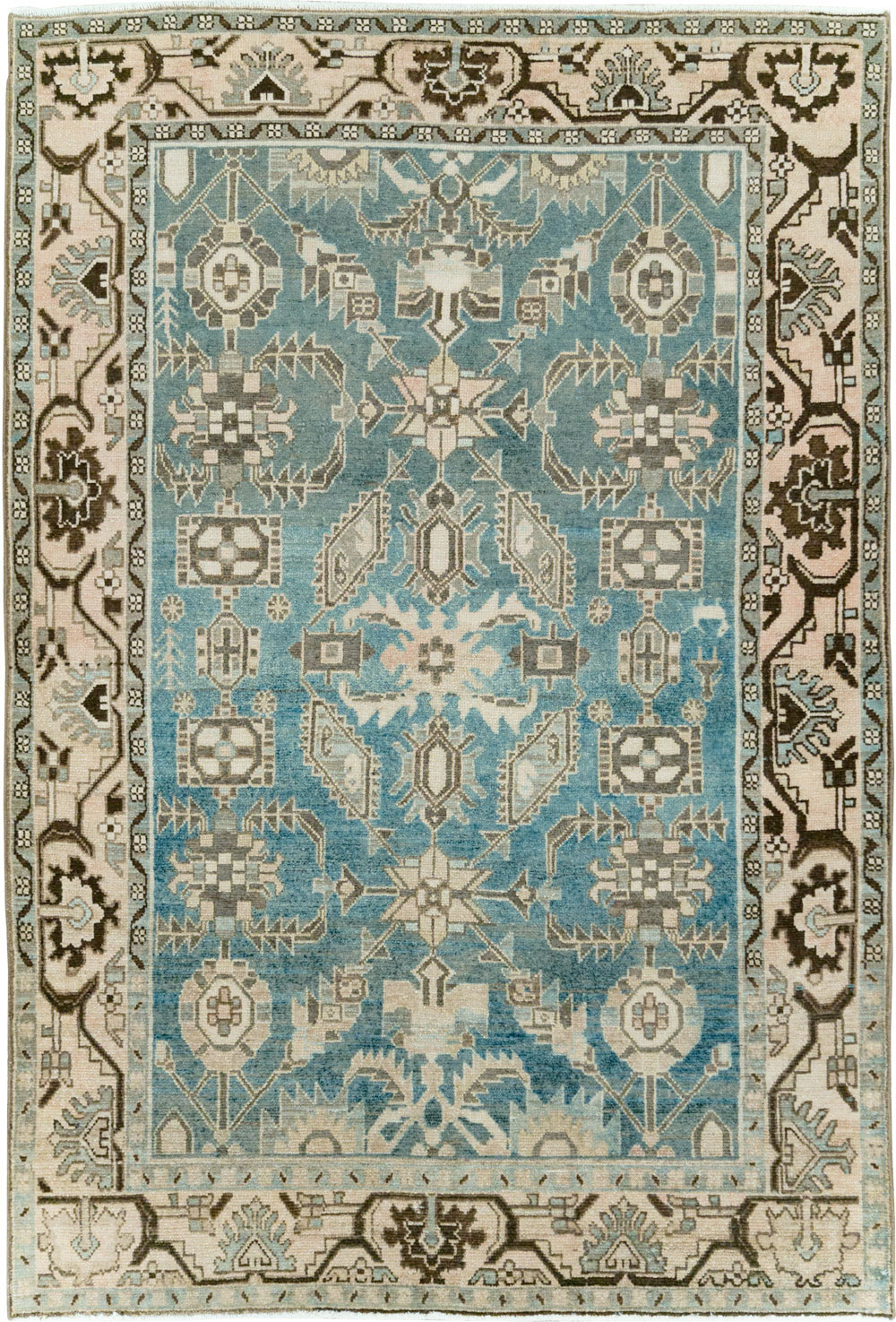 Vintage Persian Malayer Accent Rug, No.28652 - Gsblank