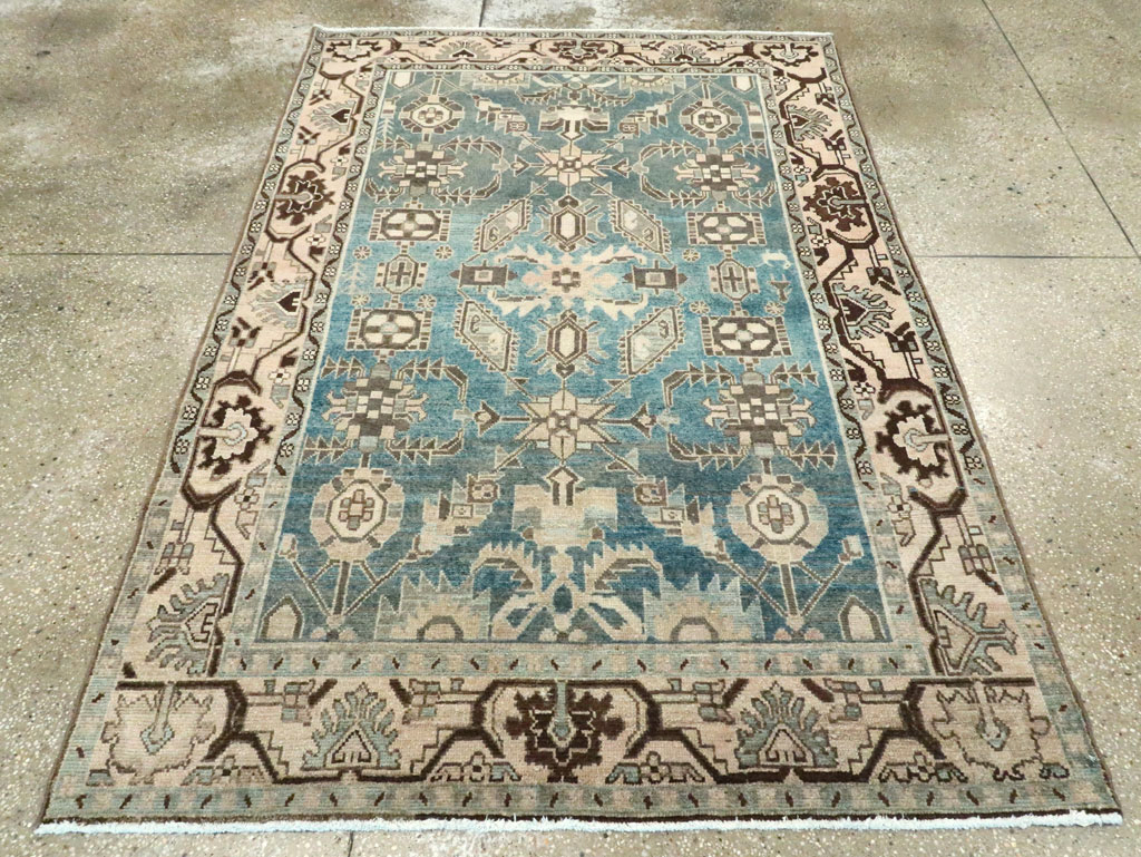 Vintage Persian Malayer Accent Rug, No.28652 - Gsblank