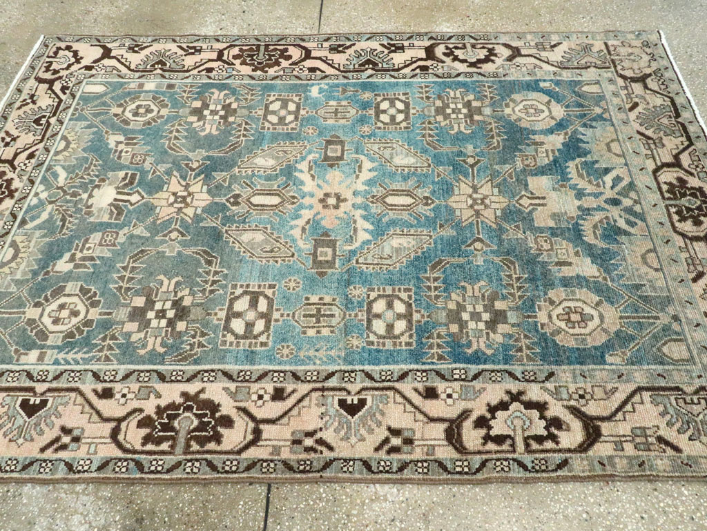 Vintage Persian Malayer Accent Rug, No.28652 - Gsblank