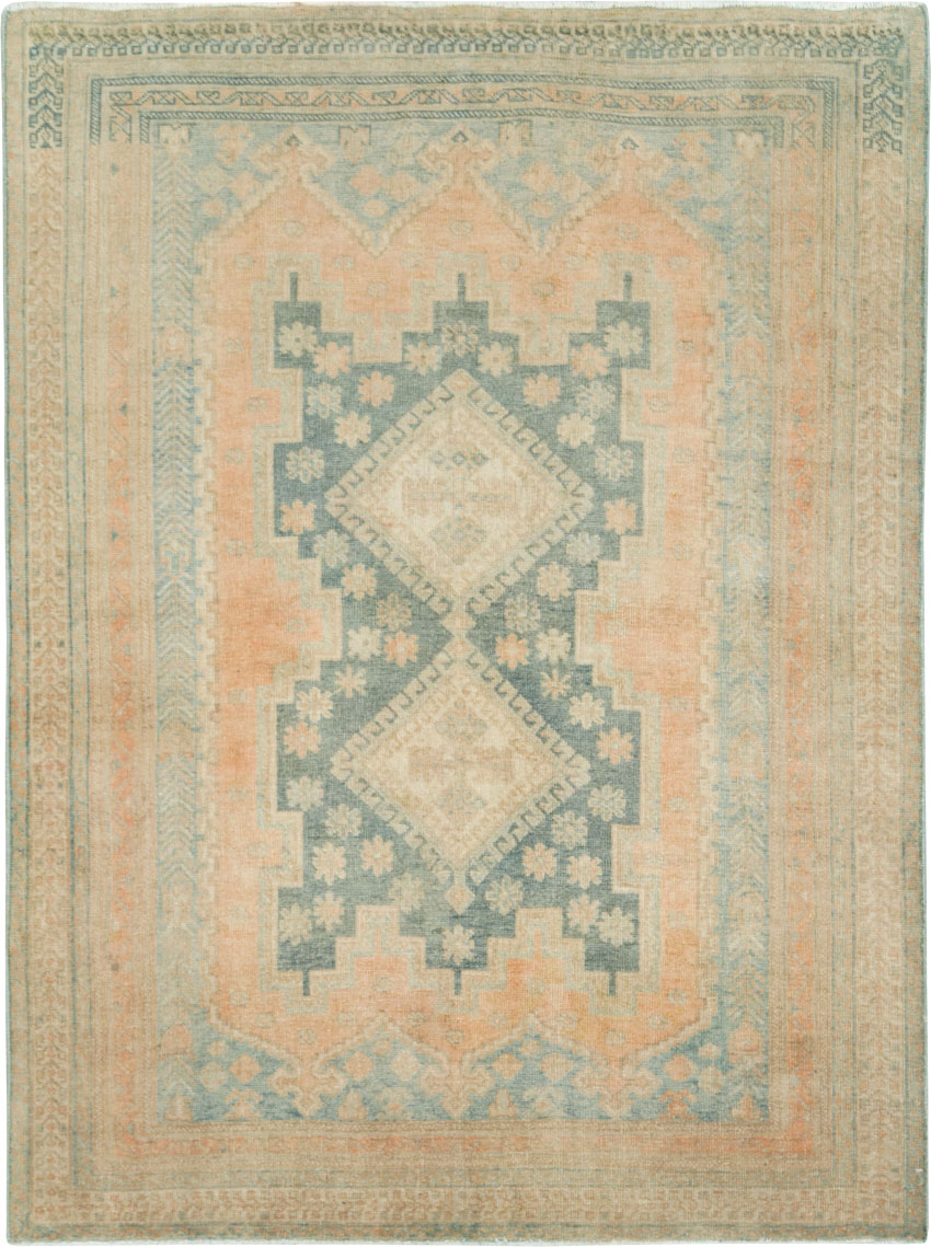Vintage Persian Afshar Throw Rug, No.28654 - Gsblank