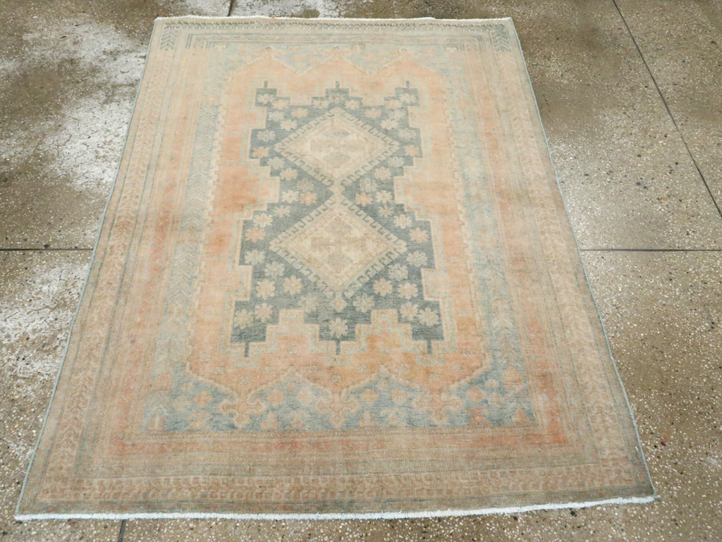 Vintage Persian Afshar Throw Rug, No.28654 - Gsblank