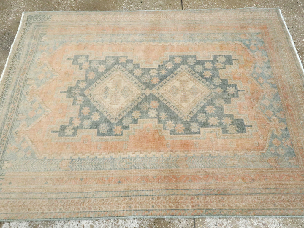 Vintage Persian Afshar Throw Rug, No.28654 - Gsblank